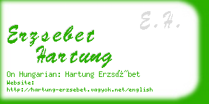 erzsebet hartung business card